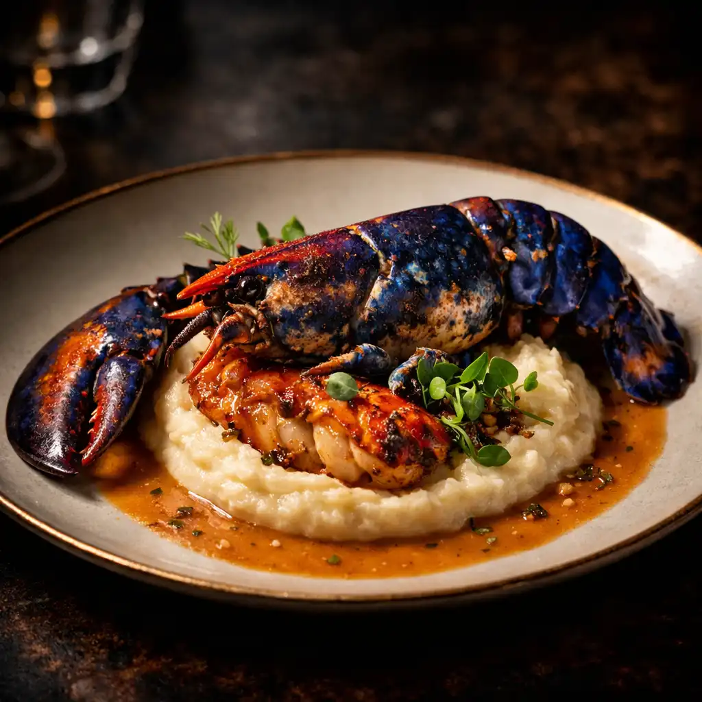 Le Homard Bleu Rôti, plat signature
