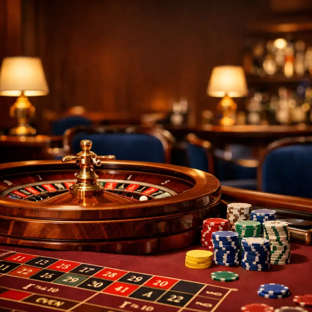 Table de roulette élégante dans le casino lounge d'Assiette & Table